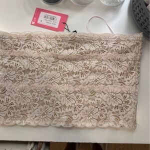 Nadine Lace Tube Top in light pink